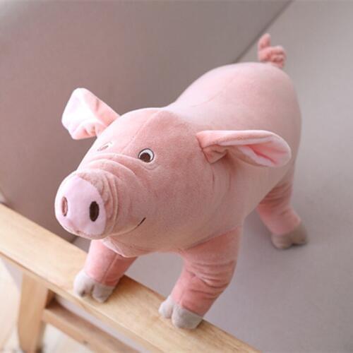 Dorimytrader Lovely Soft Simulation Animal Pig Plush Toy Big Stuffed Cartoon Piggy Doll Pillow Baby Gift Decoration 24inch 60cm