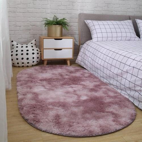 New Arrival 40*60cm Fluffy Rugs Anti-Skid Shaggy Area Rug Carpet Dining Room Floor Mat Home Bedroom