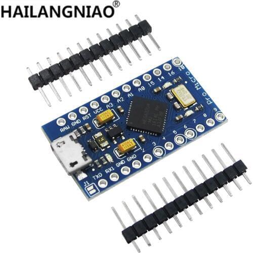 5pcs Pro Micro ATmega32U4 5V/16MHz Module with 2 row pin header MINI USB MICRO USB