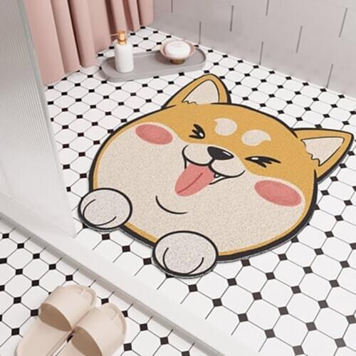 Cartoon Pet Floor Mat Carpet Bathroom Carpets Vloerkleed Tapijt Badmat Deurmat Kleed Schapenvacht Floor Mats Doormats Cute Squar