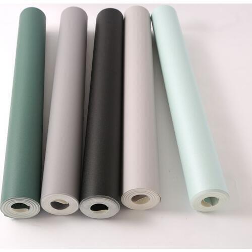 Wall Green Solid Color Modern Papers Home Decor Black Grey Blue Wallpapers Pvc For Bedroom Living Room Walls Papel De Pared