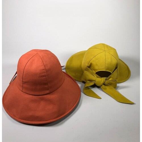 2021 New Korean Style Sunt Hats Bucket Hat for Women Outdoor Suncreen Cotton Caps Visor Gorros Sunbonnet Beanch Cap Plain