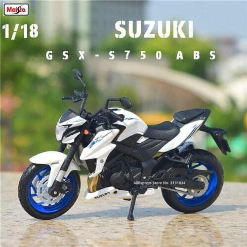 Maisto 1:18 SUZUKI GSX-S750 ABS Moto Original Authorized Simulation Alloy Motorcycle Model Toy Car Collecting Birthday Present
