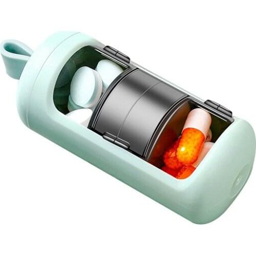 Portable 3-compartment pill storage box, large-capacity, portable travel medicine sealed box