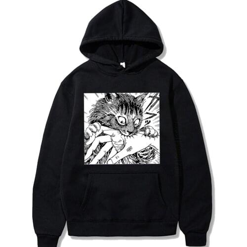 Horror Anime Junji Ito Pullover For Men Fashion Designer Streetwear Costume Hoodies Harajuku Sudadera Hombre