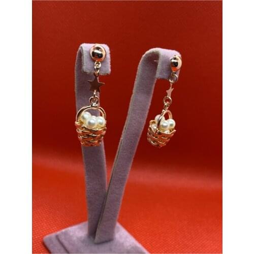316l Steel Pearl Basket New Season Earrings