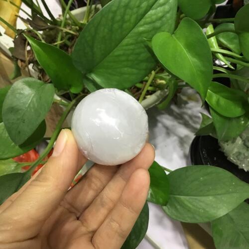 1pc Natural white gypsum stone Ball selenite sphere for sale