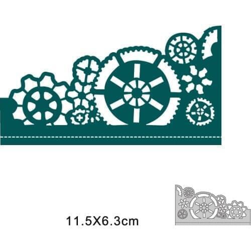 Gear corner steampunk chain Scrapbooking paper craft card album punch stencil art cutter christmas cutting dies