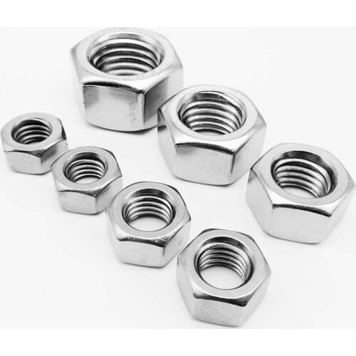 1/10pc UNC 1/4 5/16 3/8 7/16 1/2 9/16 5/8 3/4 7/8 304 Stainless Steel UK US Coarse Thread Hex Nut Hexagon Nut High Quality
