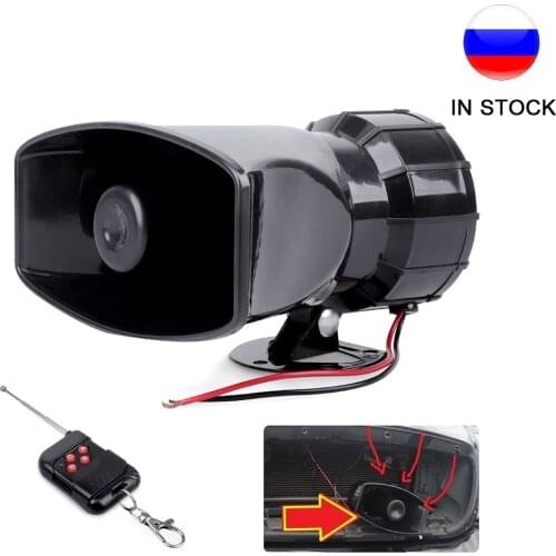 Wireless Electronic Siren Loud 12V 7 Sounds Speaker 130dB Car Warning Alarm Police Fire Siren Horn Loudspeake Car ccessories