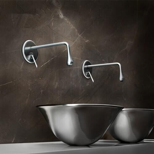 Basin Faucets Wall Mounted Bathroom Sink Taps Drop Shape Design Faucet Black Chrome Gold Hot Cold Mixer Taps