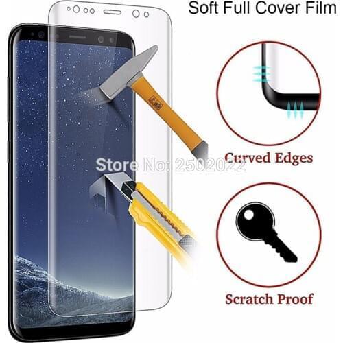 Protective Film On For Galaxy S9 S8 S6 S7 Edge Plus Soft Screen Protector 3D Full 9S 8S S 8 9 7 6 S9Plus S8Plus (Not Glass)