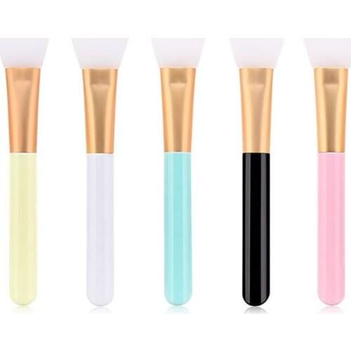 Women Fashion 1pc Silicone Facial Face Mask Brush Mask Mud Mixing Brush Tool 5 Color Soft Women Skin Face Care tool