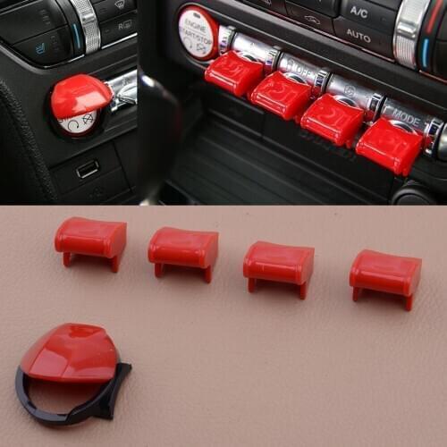 1Set Dashboard Engine Start/Stop Button Switch Cover Trim Fit For Ford Mustang 2015 2016 2017 2018 2019