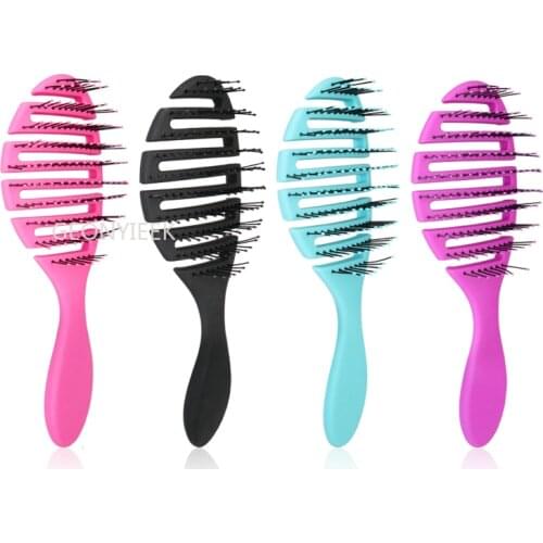 1pcs wet brush Comb tool barber Hair Brush Hair Styling Tools Anti Tangle Anti-static Head Massage Hairbrush Magic Comb