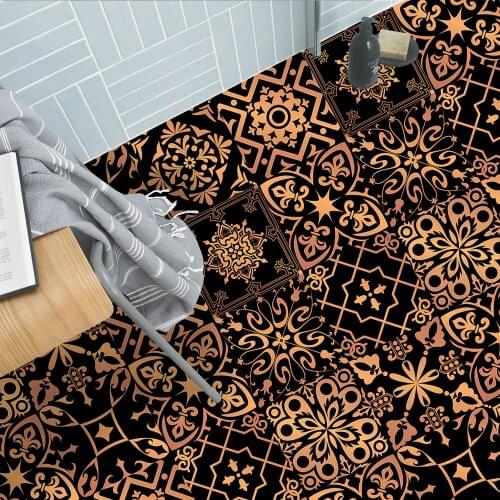 10/15/20cm Retro Pattern Matte Surface Tiles Sticker Transfers Covers for Kitchen Bathroom Tables Floor Waterproof Wall Decals