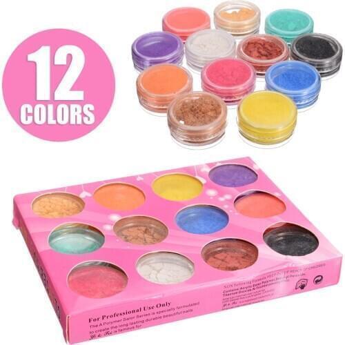 12 Colors/set Mica Pigment Powder Mica Powder Epoxy Resin Dye Pearl Pigment for Soap Making Cosmetics Resin Makeup