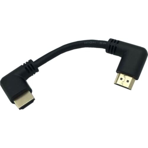 2.0 version HDMI HD line brain TV connection data line 4K*2K 60HZ right to right bend 15CM