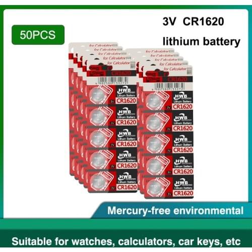 Hot For Maxell battery 50pc cr1620 cr 1620 3v button battery ECR1620 DL1620 5009LC KCR1620 BR1620 LM1620