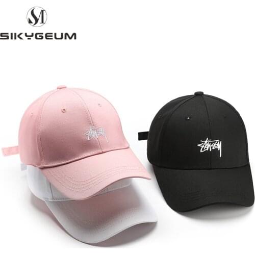 SIKYGEUM New Arrival Sun Caps Sports Caps Letter Embroidery Dad Hats Cotton Hip Hop Baseball Cap Women Men snapback Flat Bill