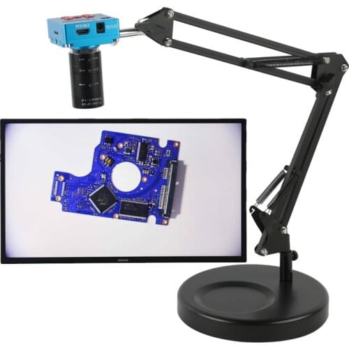 HD 2K 30MP 1080P HDMI Digital Industrial Video Microscope Camera + Big Visual Field Zoom Fixed Focus Lens High Working Distance