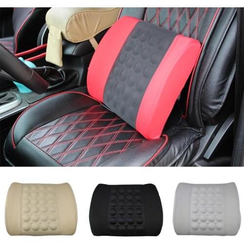 Electric Waist Pillow Car Back Mat Vehicle Massage Seat Support Lumbar Cushion Auto Seat Back Cushion Waist Headrest Support