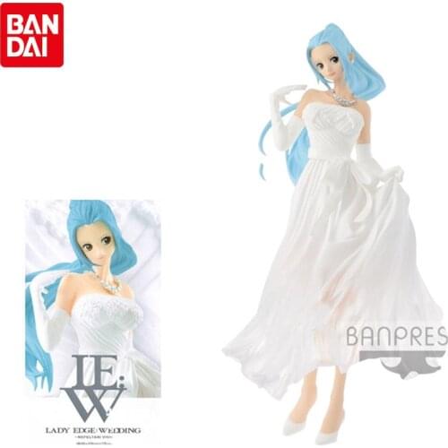 Bandai One Piece Anime Figure White Skirt Nefeltari Vivi Genuine Model Collection Decoration Anime Peripheral Children Toys