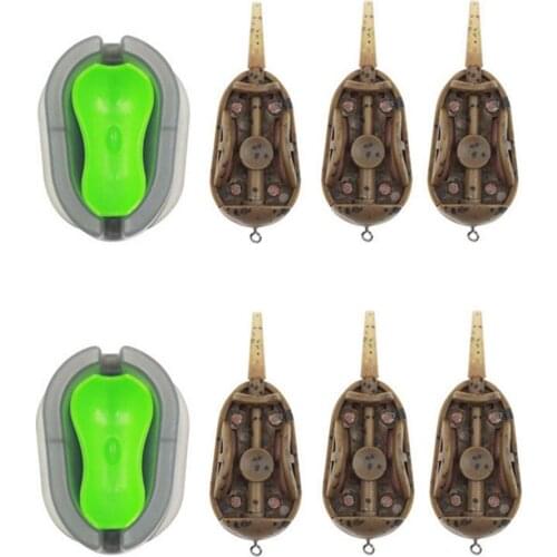 Hot Sale Fishing Nest Device Classic Quick Release 3+1 Fishing Feeder Mould Set Fishing Sinker Method Flat Troughs