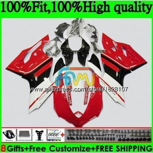Injection For DUCATI 899 1199 S R Panigale 12 Red white top 13 14 15 16 77BS.7 1199R 899S 1199S 2012 2013 2014 2015 2016 Fairing