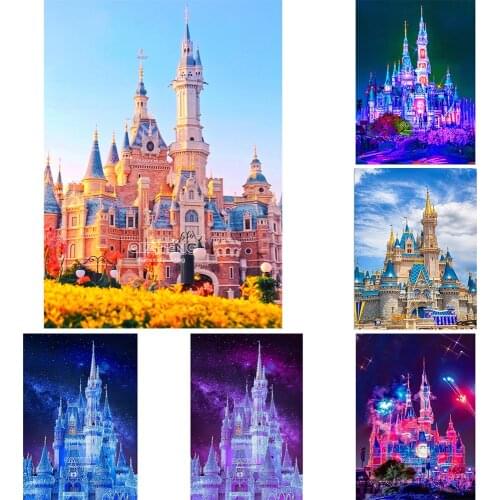 Disney Canvas Painting Princess Castle Posters and Prints Wall Art Pictures for Living Room Home Decoration Painting No Frame