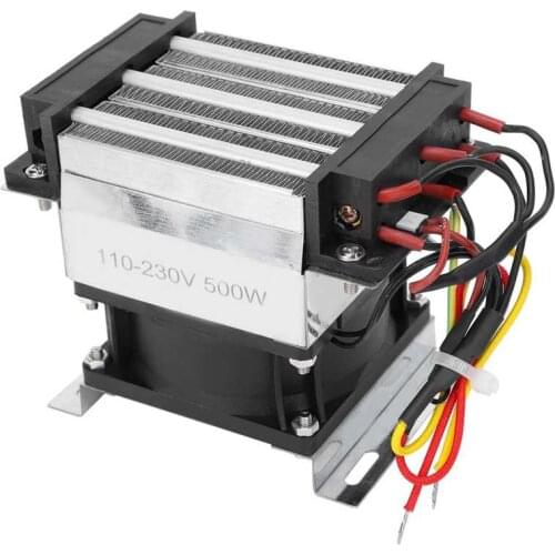 PTC Fan Heater Ceramic Air Heating Component Insulated Constant Temperature AC220V 500W