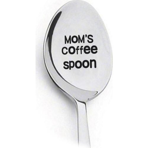 Coffee Spoon. Hand Stamped Spoon for Mothers Dads Day Gift, Birthday Present for Mom, Daddy., Daughter, Son, Nana, Handstamped