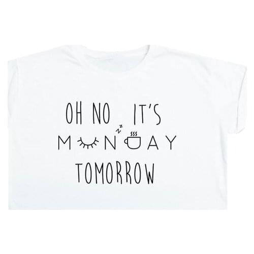 Sugarbaby Oh Not Its Monday Crop Top Shirt Women Girl Funny Tumblr Hipster Paris Slogan Grunge Goth Fashion Cropped Lazy Tops