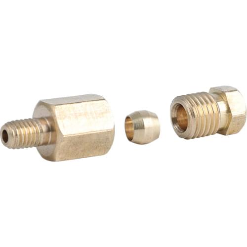 4mm 6mm 8mm OD Brass Compression Ferrule Tube Pipe Fitting Connector Adapter For Oil Lubrication System