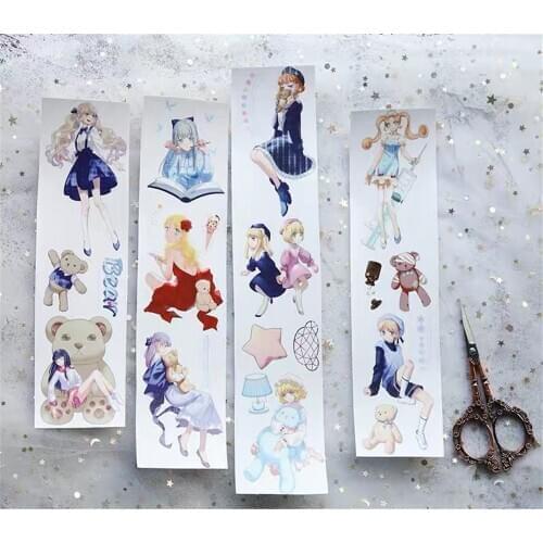 Cute Bear and Girl Washi Masking Tapes for Card Making DIY Scrapbooking Decorative Stickers