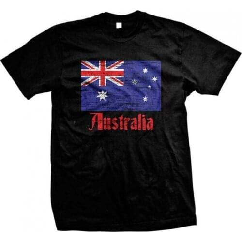 Commonwealth of Australia Flag Text Aussie Austrailian Pride Mens T-shirt