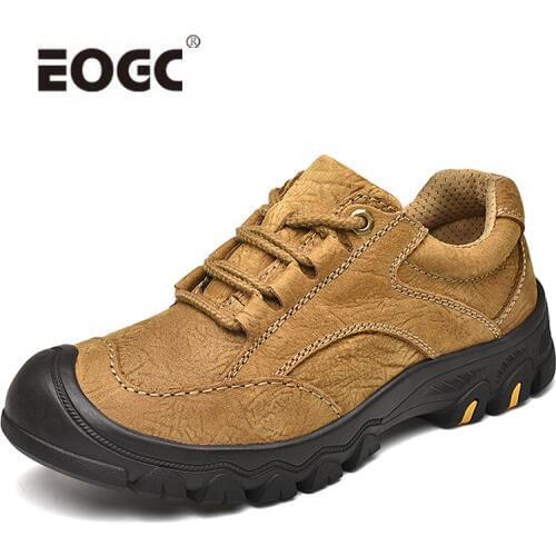 Handmade Retro Style Men Boots Natural Leather Ankle Boots Waterproof Working Boots Outdoor Classic Autumn Shoes Men