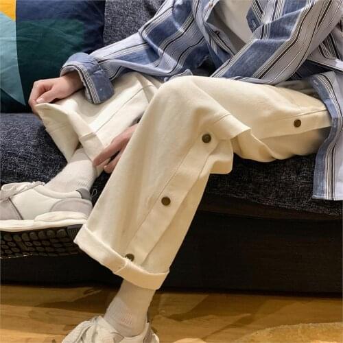 Mens Straight Pants 2021 Casual Vintage Men Clothing Fashion Hip Hop Streetwear Loose Jogger Pant Large Size Cargo Harem Pants