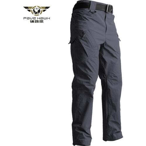 Men IX9 Waterproof Stretch Pants Military Tactical Rip-Stop Quick Dry Trousers Lightweight Army Combat Multi Pockets Cargo Pants