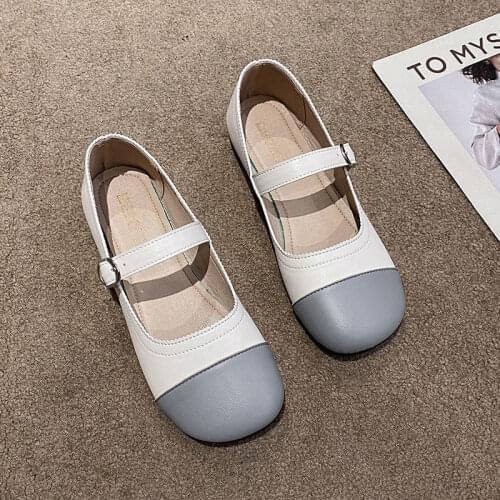 Shallow Mouth Soft Shoes Woman Flats Casual Female Sneakers Round Toe Dress Summer New PU Solid Mary Janes Lace-Up Basi