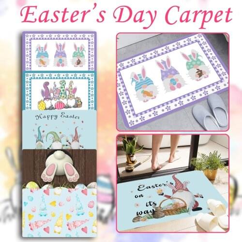 Easter Day Cartoon Bunny Ears print Welcome Entrance Doormats Carpets Doormats Home Carpets Decor Carpet Living Room Carpet