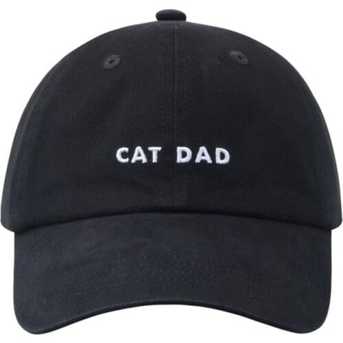 New Arrivial Sports Baseball Caps Embroidery Custom 100% Cotton Adjustable Pure Unstructured Cat Dad Hat Hip Hop Snapbck Hats