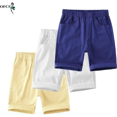 Solid Colors Kids Shorts Girls Clothes Fashion Children Pants For Baby Boys Shorts Size 90~150 Summer Casual Beach Sports Pants