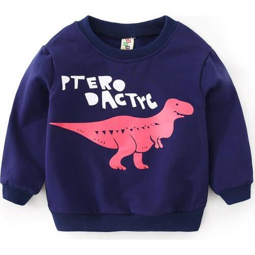 Wholesale Autumn kids Cotton sweatshirt boys girl print dinosaur Monster Casual tops spring toddler clothes Childrens clothing