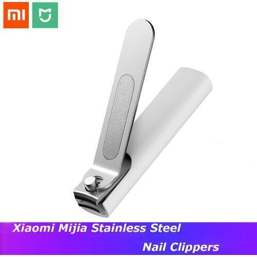 Original Xiaomi Mijia Stainless Steel Nail Clippers With Anti-splash cover Trimmer Pedicure Care Nail Clippers Professional File