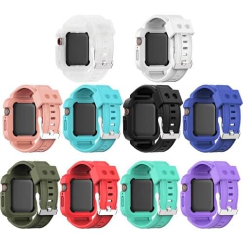 Applicable For Iwatch6/SE Strap, Apple Watch 3/4/5 Silicone Strap Wearable Accessories Devices Smart Watch Protective Case