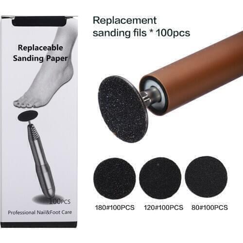 100pcs/box Replace Foot Files Sanding Cloth Paper Pedicure Feet Foot Care Tool File Calluses-Remover Dead Skin Foot Rasp Refill