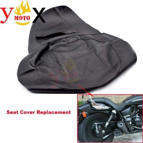 Replacement Thick Black PU Leather Motorcycle Seat Cover Cushion Protection Waterproof For Honda Magna250 Dragon Dog 250 DD250