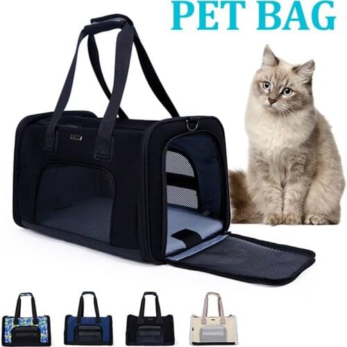Multi-function Dog Bag Cat Carrier Single Shoulder Bags With Trolley Case Pet Handbag Breathable Foldable Safety Dogs Car Bags