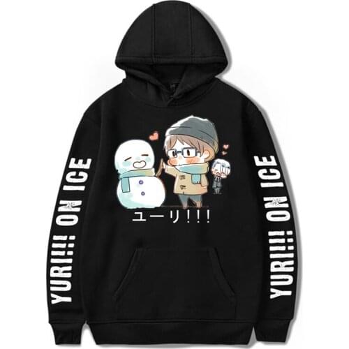 Yuri! On Ice Hoodies Manga Printed Fashion Anime Hooded Streetshirt Pullover Unisex Harajuku Clothing Men/Women Sweatshirt Tops